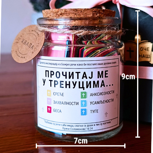 POKLON TEGLICA SA MUDRIM STIHOVIMA IZ SVETOG PISMA ZA 90 DANA